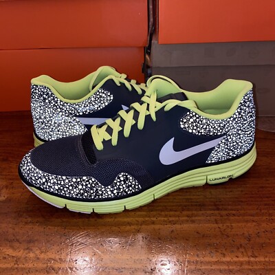 Sz 11.5 NEW Nike Lunar Safari Fuse AIR MAX 1 Volt Grey Black 90 95 Neon Green 97