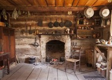 5x3ft Rustic Kitchen Backdrop Western Old Wooden House Interior Background
