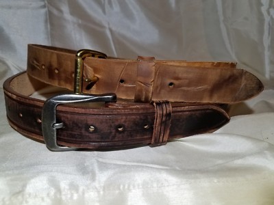 worn leather belt
