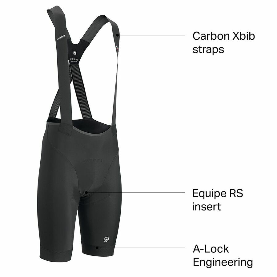 ASSOS cycling EQUIPE RS BIB SHORTS S9 BLACK SERIES LARGE