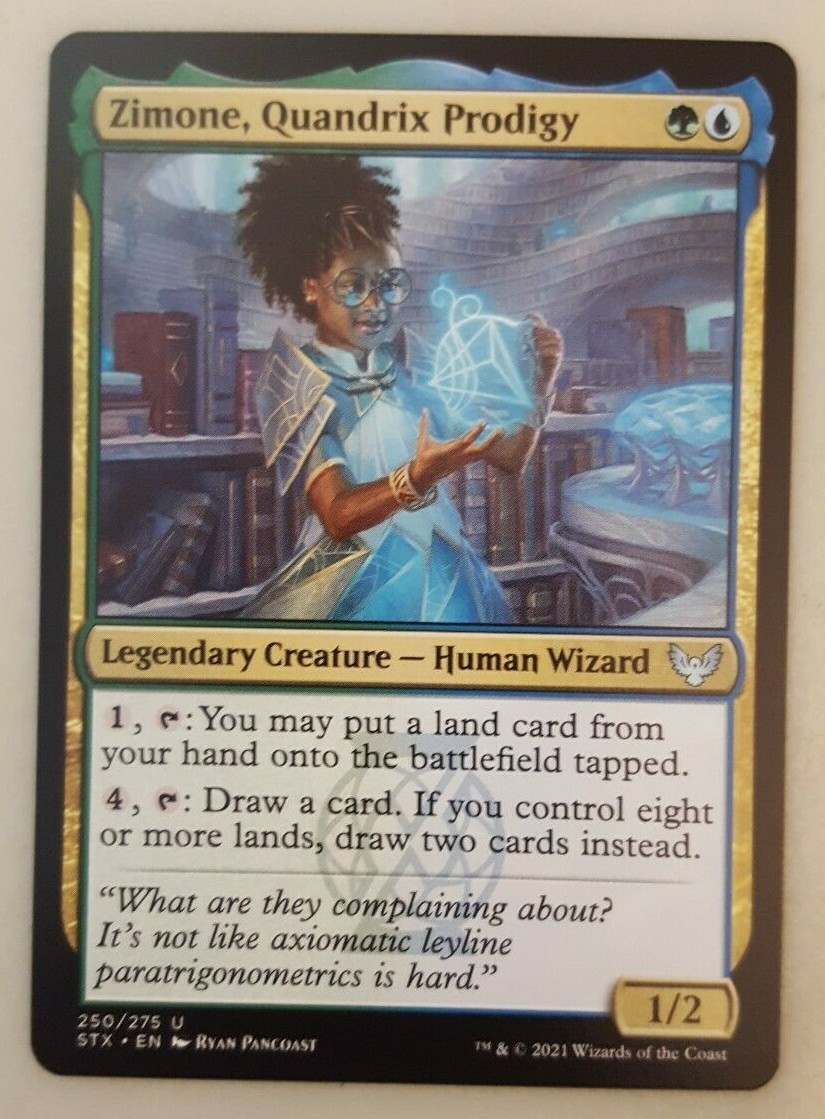 MtG Strixhaven: School of Mages Uncommon Zimone, Quandrix Prodigy #250 MtG Strixhaven: School of Mages Uncommon Zimone, Quandrix Prodigy #250