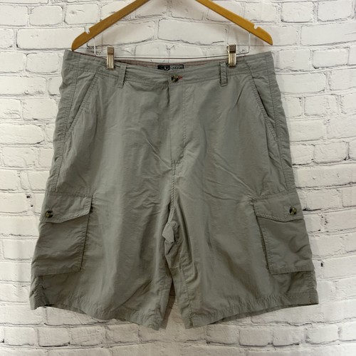 Canyon Guide Outfitters Cargo Shorts Mens Sz 38 Gray Casual Hiking Camping