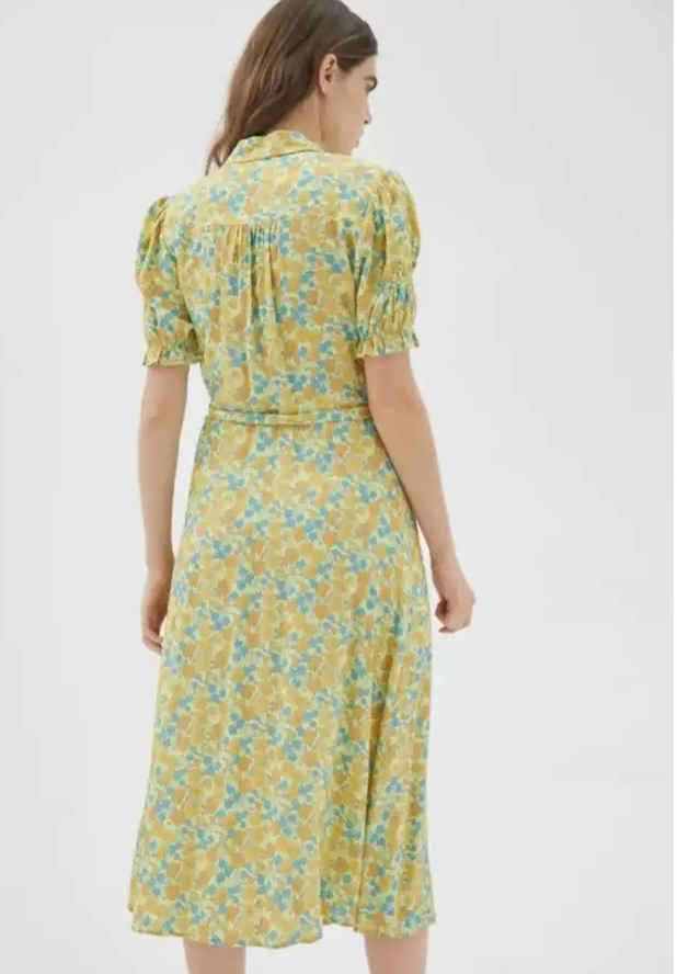 urban outfitters green floral wrap dress Smocked Top Boho Maxi Dress - Betsey's Boutique Shop main image 0