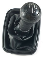 für VW BORA (98-05) SCHALTKNAUF SCHALTHEBEL SCHALTSACK RACHMEN 5 GANG SCHWARZ