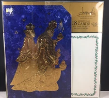 Vintage Image Arts UK Christmas Holiday Wisemen NOS New 18 Cards Nativity Gold