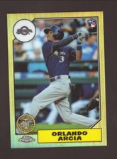 2017 Orlando Arcia Milwaukee Brewers Topps Chrome Traded Baseball Card