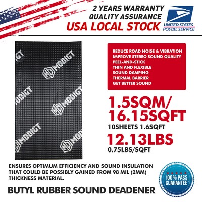 Car Sound Mat Butyl Automotive Sound Deadener Audio Noise dampening 20'' X 12''