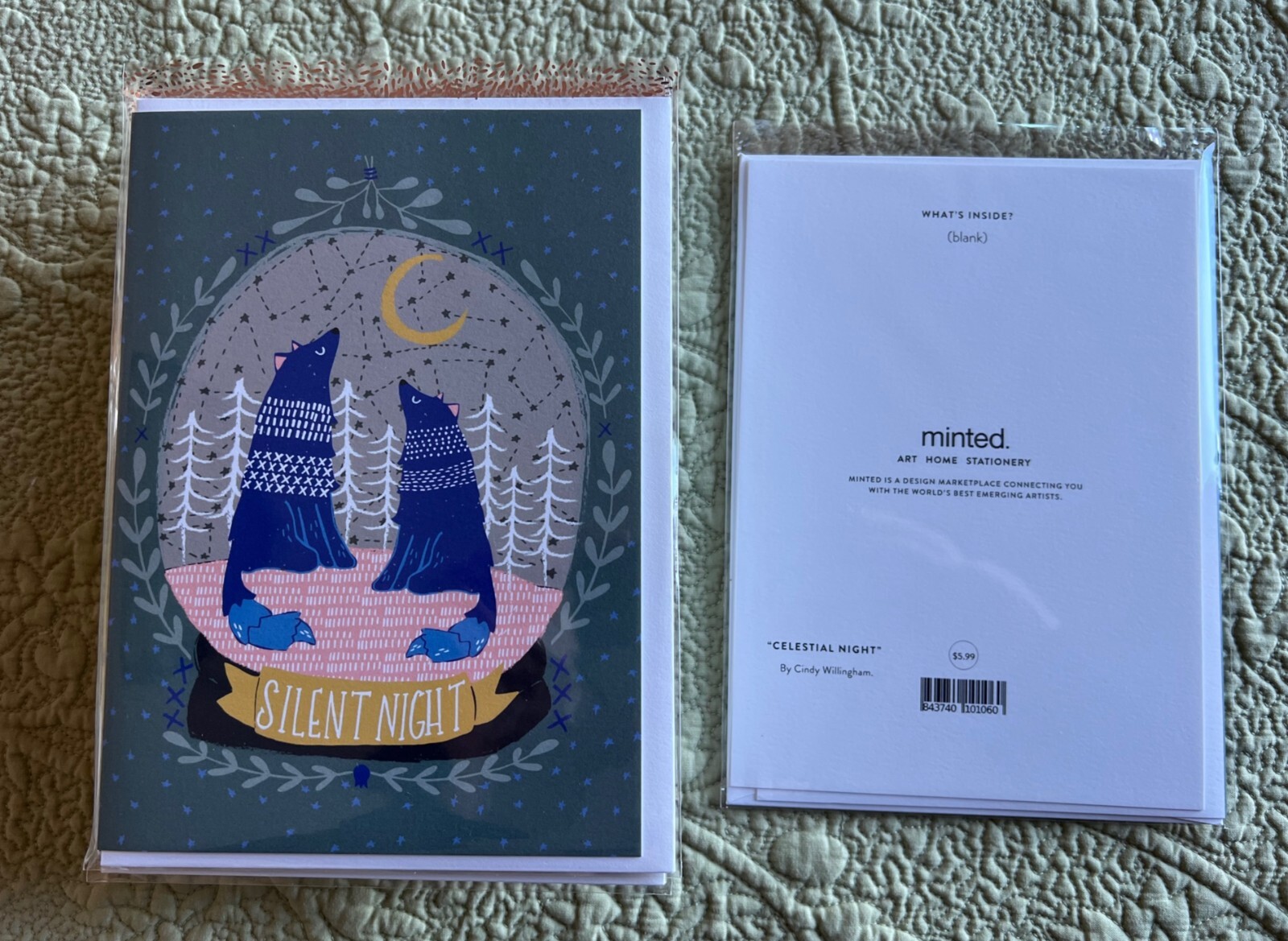 MINTED Greeting Cards Season's Greetings/Holidays Lot of 20 1 Style