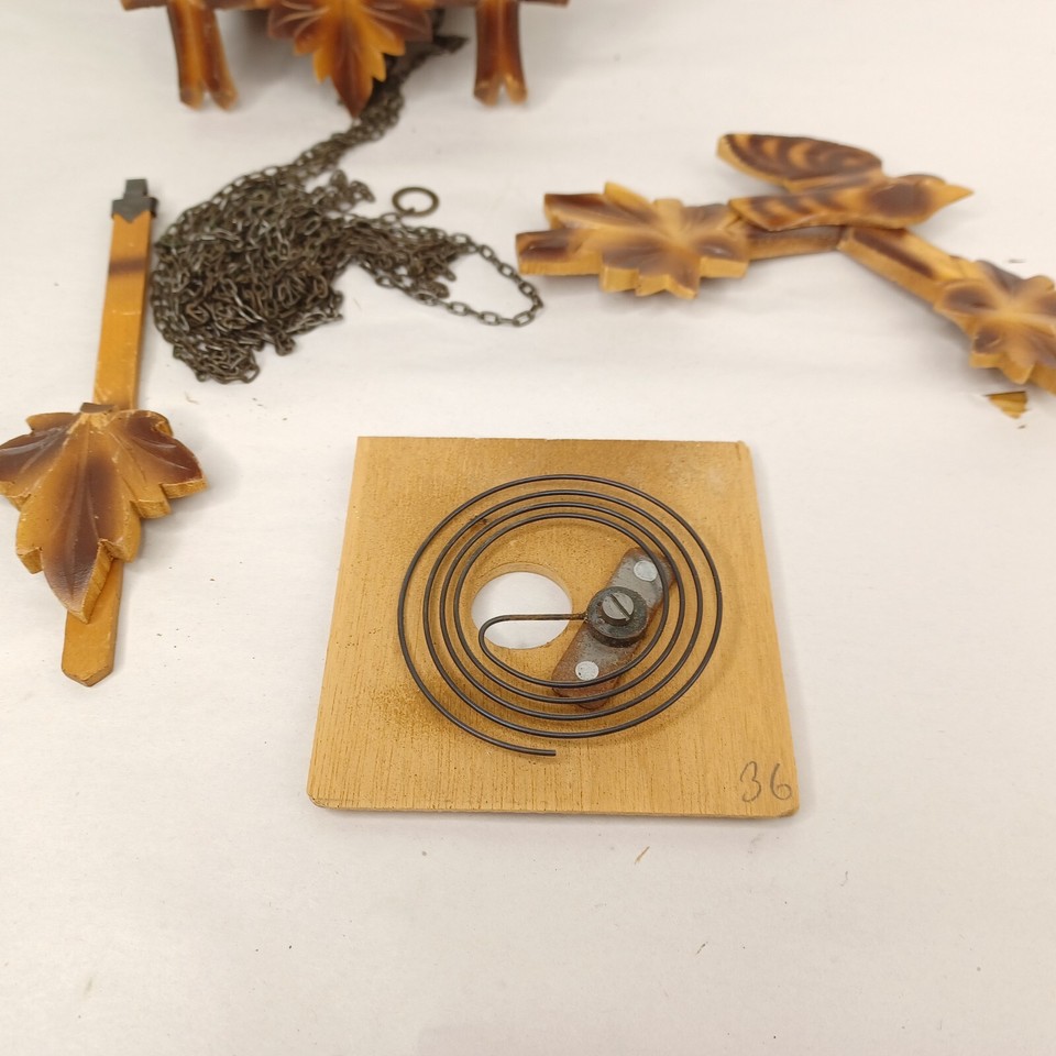 Vintage Jmius Junior German Cuckoo Clock For Parts Or Restoration 100/