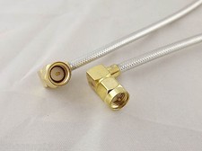 1x 15cm 6in SMA Male Right Angle To SMA Male Plug Right Angle Jumper RG402 Cable