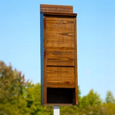Premium Stained Bat House, Dark Brown, 65 Bat Capacity