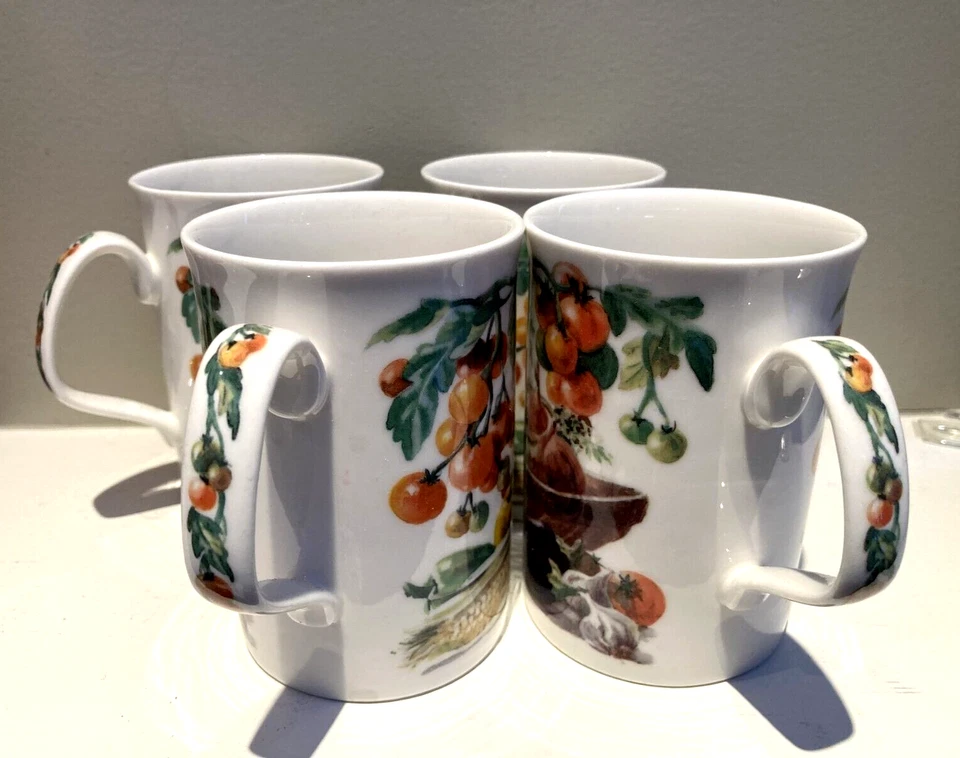 Juego de 4 tazas de té de café de China fina Royal Doulton Expressions "Market Garden" Foto 2 de 4