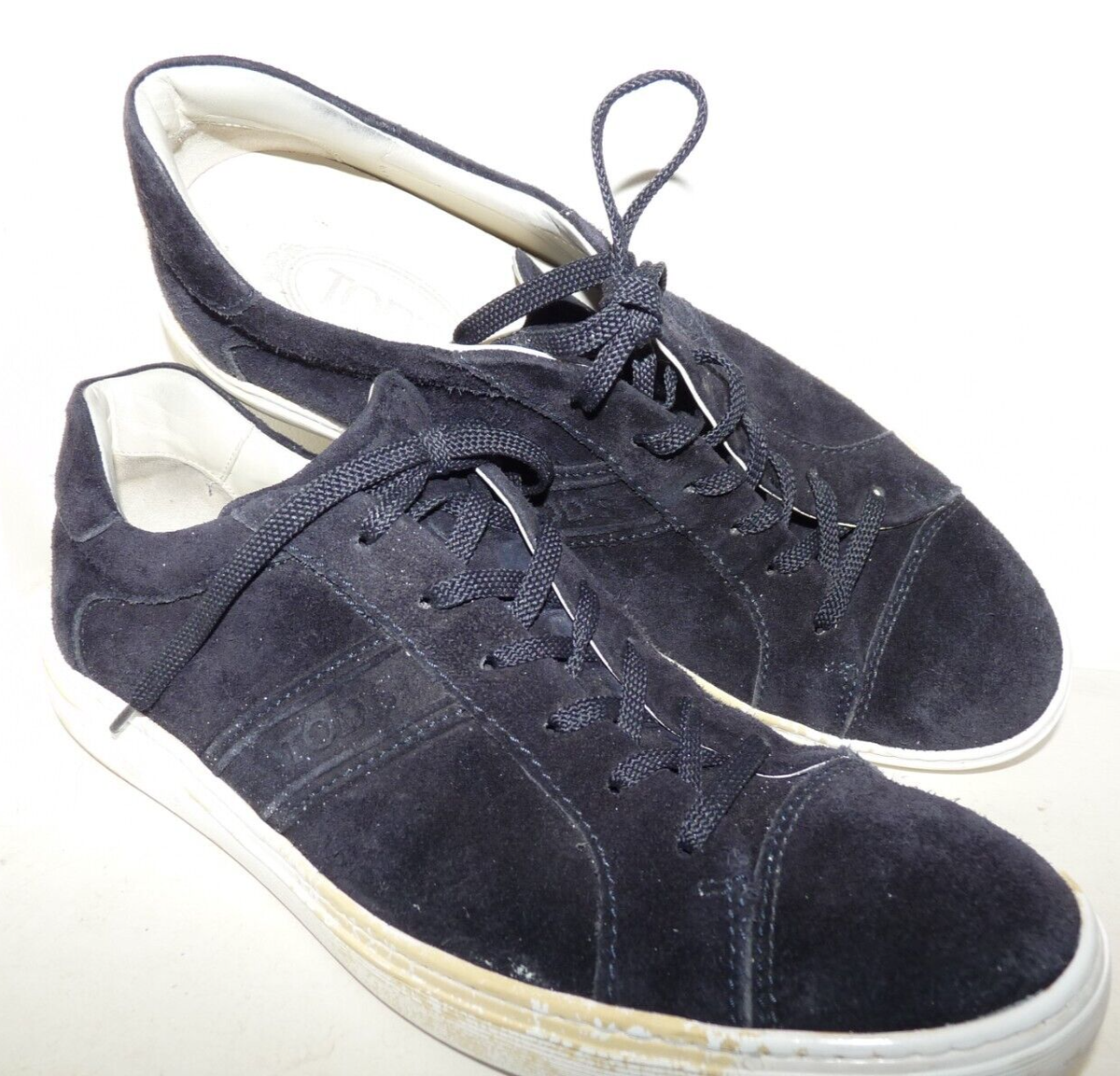 Tod's Men Size Black Suede Lace Up Sneakers