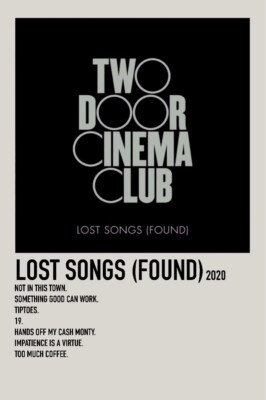 Two Door Cinema Club. Lost Songs Found. A3 Album Print. Wall Art. Home Decor. 