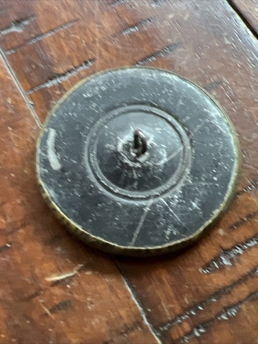 Antiker großer Metallbildknopf Ankunft von Lohengrin - Bild 3 von 4