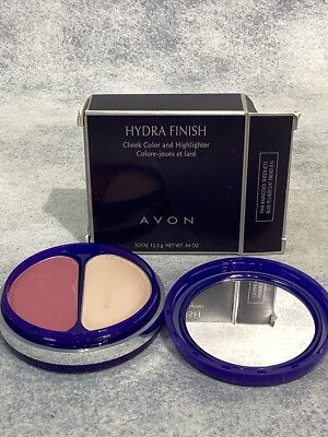 Avon Hydra Finish Cheek Color and Highlighter Duo Pink Rain New NOS