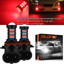 2X Super Red 9006 HB4 2400 Lumens 3030 SMD LED Bulbs Fog Driving Light DRL Lamp