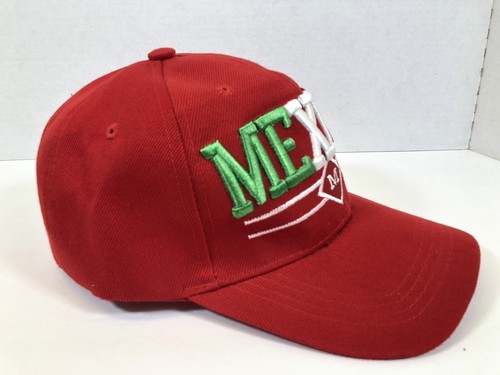 Mexiko Mütze verstellbar 100 % Poly neu Genesis Kopfbedeckung erhöhte Buchstaben Mexiko Kappe - Bild 2 von 7