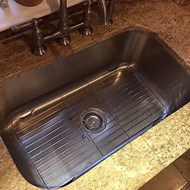 copper sink protector rack