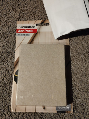 Filzmatten, 3'er Pack, Eine Matte = 11x8,5 cm, OVP