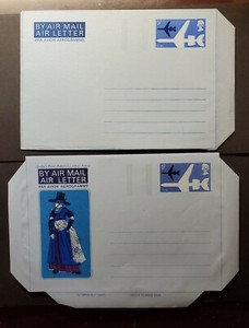 2 United Kingdom Mint Air Letters From 1970s