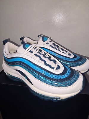 Nike Air Max 97 RF GS Teal Blue White Running Shoes Sneakers BV0050-100  Size Y6