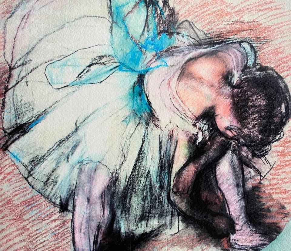 Litografía Edgar Degas Certificado de Autenticidad Original Mourlot 1943 Publicado Firmado Op Foto 3 de 4