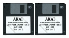 Akai S1000 / S5000 Set of Two Floppy Disks Distortion Guitar-5TH 1 SN71054