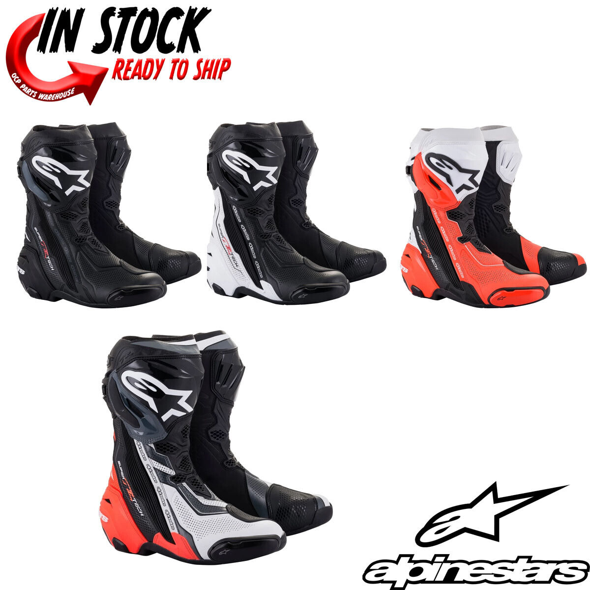 2022 ALPINESTARS SUPERTECH R TRACK STREET SPORTBIKE BOOTS - PICK SIZE / COLOR