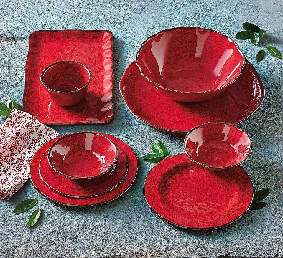 TAG Veranda Melamine Bowls, Red - Set of 4 (206409) - Image 4 of 4