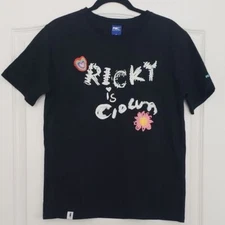 RIC Ricky is Clown Black Graphic Tshirt Sz S Streetwear Grunge Artsy Collect