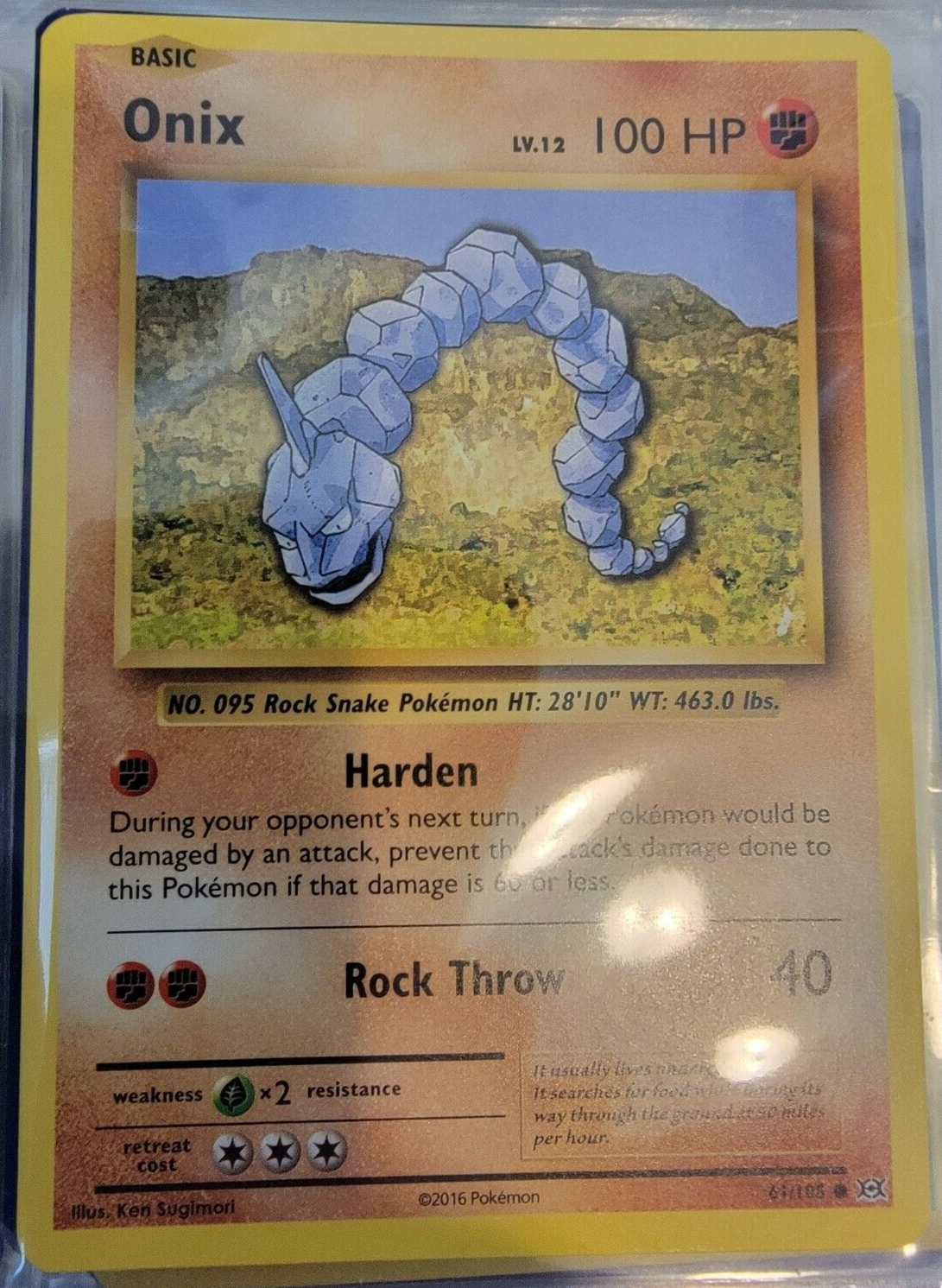 Pokemon Card TCG Trading Card Game XY Evolution #61/108 Onix English