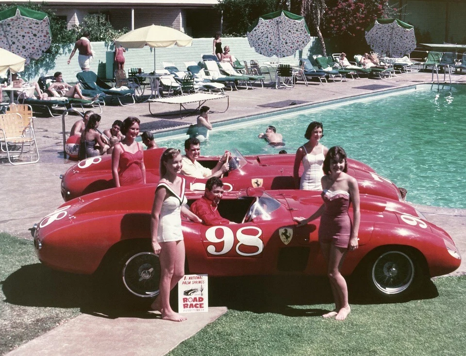 FERRARI 410S Poster Napa 2008 Legends of Motorsport William Edgar Photo - Image 2 of 4