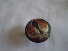 one custom made sterling silver copper & sweet iron concho 23mm across