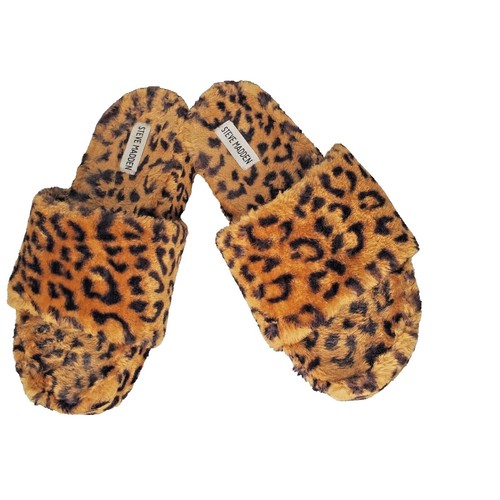 Steve Madden Ribbed Knit Pom Beanie & Leopard-Print Slippers Gift Set Womens NEW Steve Madden Women main image 4