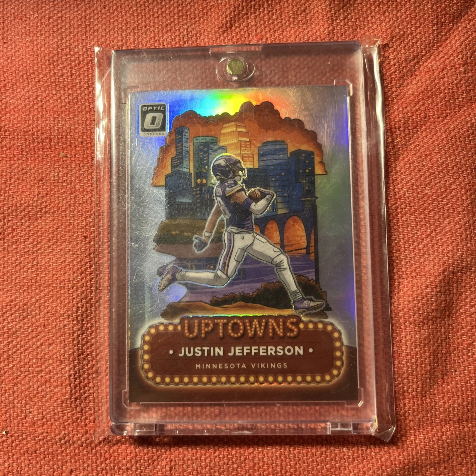 Justin Jefferson 2024 Panini Donruss Optic #19 Uptowns Case Hit SSP Vikings