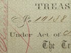 1862 $5 The State of Texas Treasury Warrant   FINE    CR# TX-12    SN8497 — photo 2