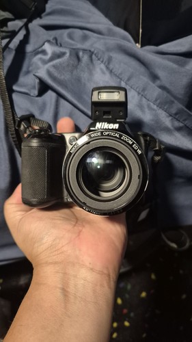 Nikon Coolpix L340 Digital Camera Black 28x Zoom Tested See photos.
