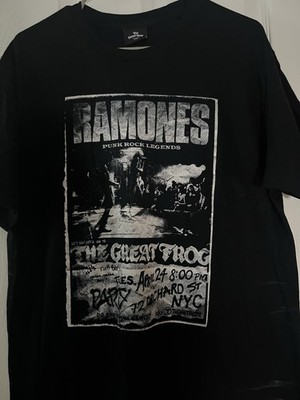 Ramones Tshirt Punk Rock Great Frog London NYC Men's Large Rare!