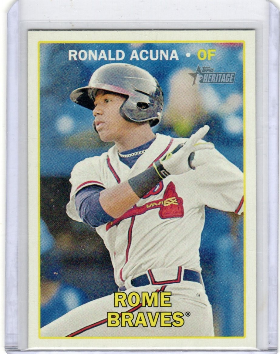 2016 TOPPS HERITAGE MINORS #165 RONALD ACUNA PRE ROOKIE ATLANTA BRAVES 040826