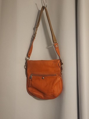 B Makowsky crossbody Brown/Orange Bag Purse Vintage