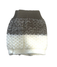 NEW Boot Cuff Ivory/brown 2 tone Winter Warm Short Boot Cable Knit Legging