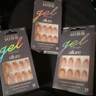 KISS Gel Fantasy Allure French Almond Medium Press-On Nails Nude/Rose Gold FA32 — photo 1