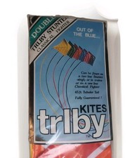 TRLBY Kites Double 2x Stunter Classical Fighter 1 or 2 line 45" Tail Vintage