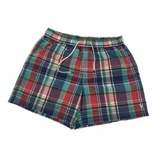 Polo Ralph Lauren Swim Trunks Men's XL Plaid Pony Logo Board Shorts Beachwear