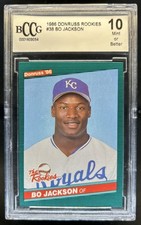 1986 Donruss The Rookies Bo Jackson Rookie RC #38 Royals BCCG 10