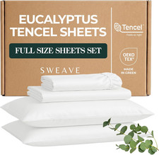 Ultra-Soft Eucalyptus Tencel  Cotton Sheet Set - 4-Piece White Bedding
