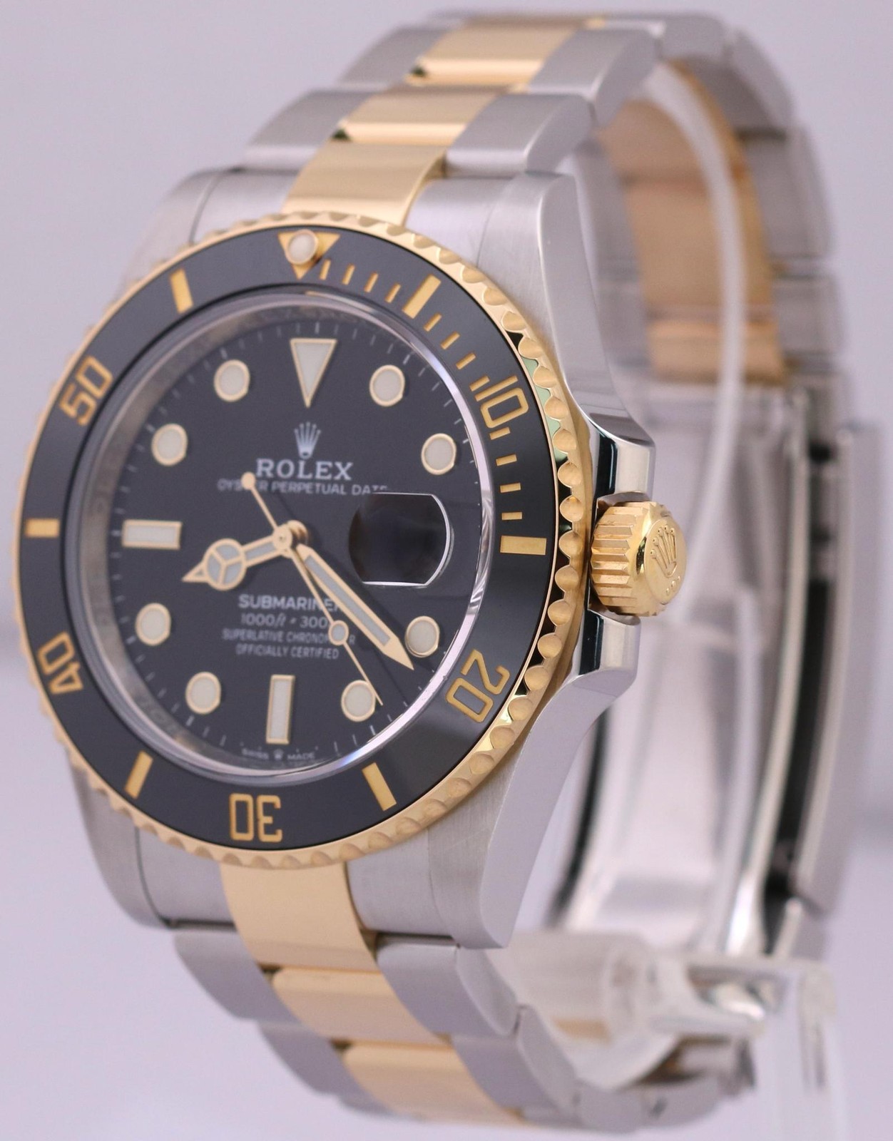 2025 PAPERS Rolex Submariner Date 41mm Ceramic BLACK Two-Tone 18K 126613 LN BOX image 3