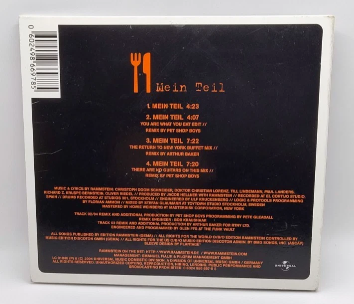 Rammstein Konvolut Singles - Du Hast, Engel, Mein Teil, Du Riechst So Gut, Sonne - Bild 4 von 4