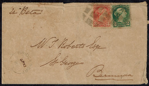 Canada 1880 Cover to Bermuda Via BETA w/ Several Markings on the Back RARE